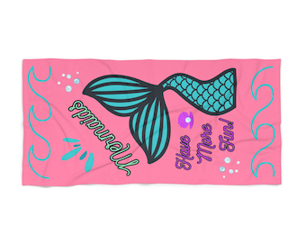 Zeemeerminnen hebben meer plezier! - Roze strandlaken