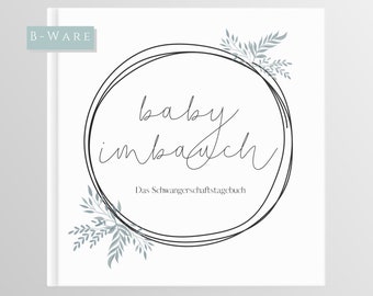 B-Ware Schwangerschaftstagebuch "Baby im Bauch" Schwangerschaftsalbum Tagebuch für Schwangerschaft Geschenk Erinnerungsbuch