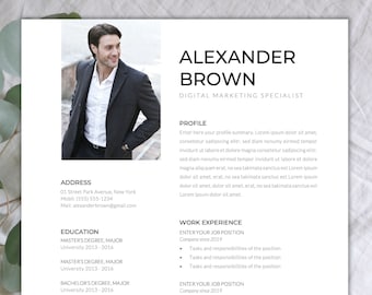 English Resume Template: Cover letter, Resume, Reference list for Word and Pages "Alexander" (A4 and US letter)