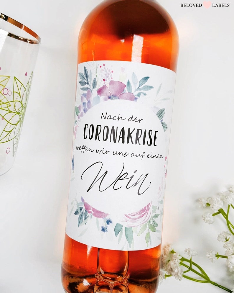 Lustiges Wein Flaschen Etikett Coronakrise Etsy