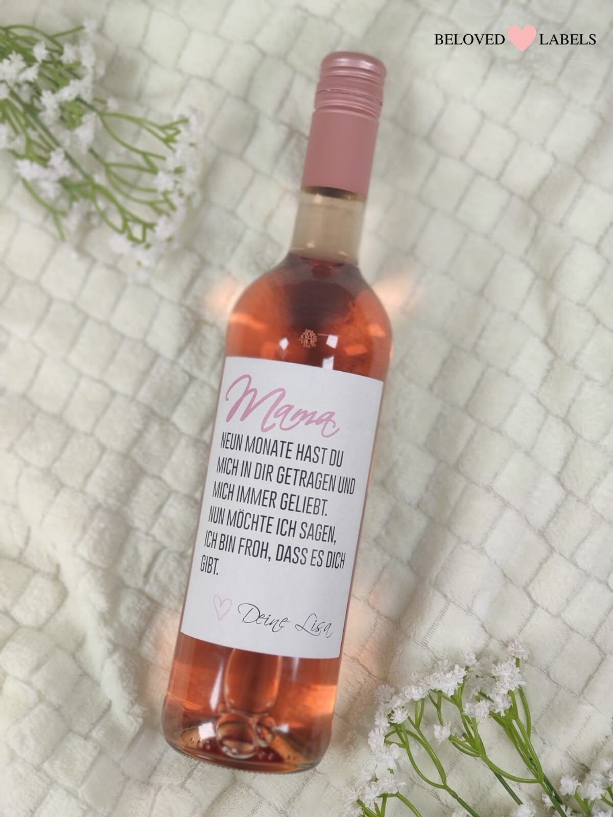 Personalized Wine Bottles Label Mother's Day Gift Bottle Etsy