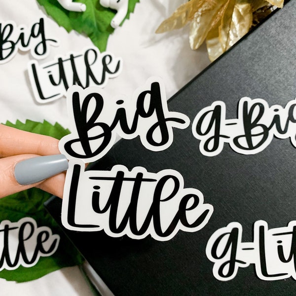 Big Lil Fam Cursive Water Resistant Stickers, Big Little Reveal Gift, Sorority Sticker, BLR Sticker, Greek Sticker, Big Little Sticker