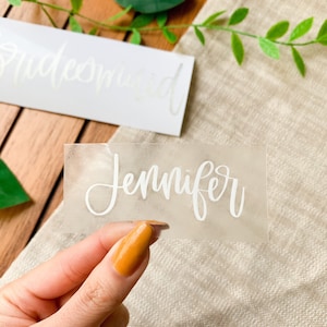 Custom Calligraphy Decal | Handwritten Name Decal Sticker for Laptop, Bottle Glass, Personalized Gift Idea | Personalized Name Sticker Decal