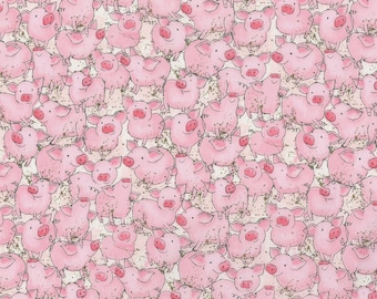 1//2 Yard X 44 Wide Great for Quilting, Sewing, Craft Projects, Throw Pillows /& More by Patty Reed Pigs Down on the Farm Cotton Fabric 1//2 Yard