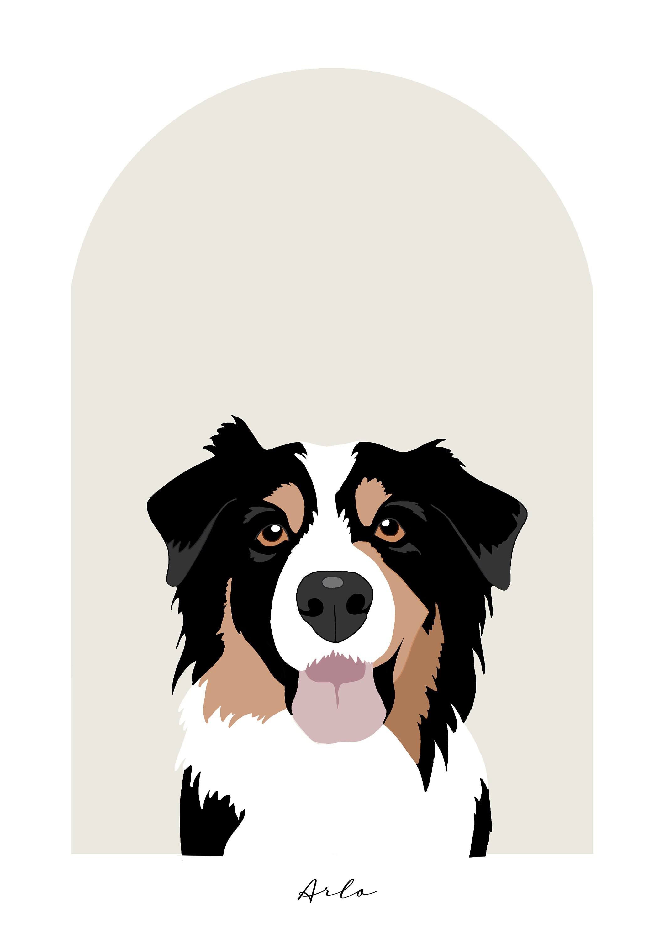 DIGITAL PET PORTRAIT Illustration From Photo Peek a Boo Pet Etsy