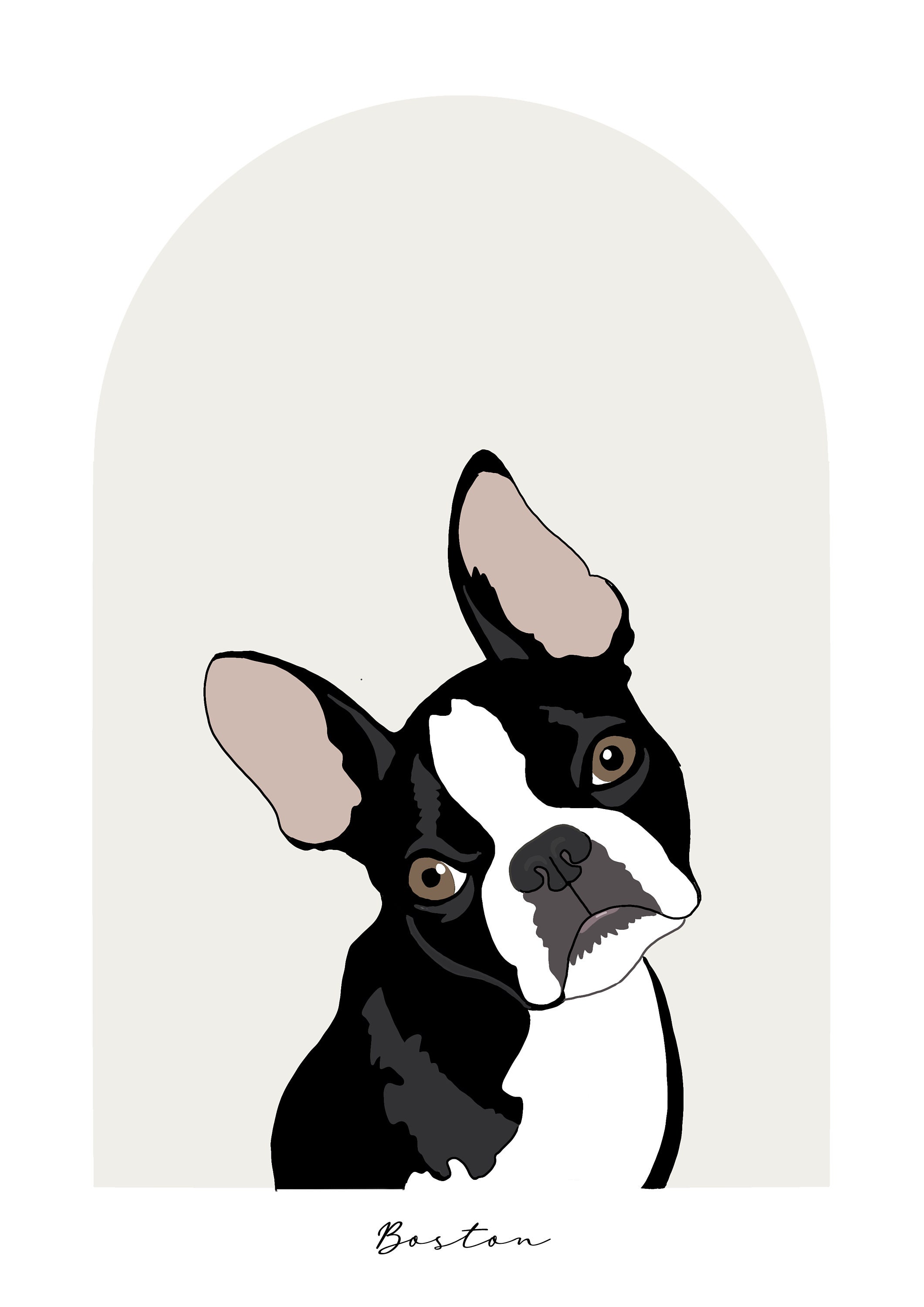 DIGITAL PET PORTRAIT Illustration From Photo Peek a Boo Pet Etsy