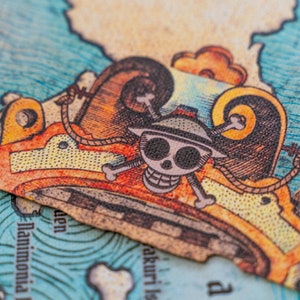 Carte du monde en une pièce, carte du monde, carte du monde, toile parchemin, cadeau de table, cadeau anime, art mural, cadeau toile, fans de dessins animés, fanart image 8