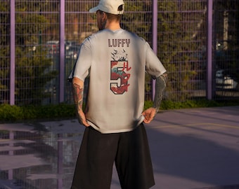 Luffy Graphic Oversized T-Shirt: One Piece Unisex Streetwear