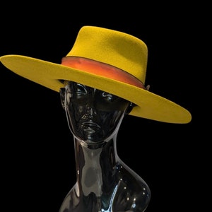 Golden Fedora Hat: Western Style, Made-to-Order