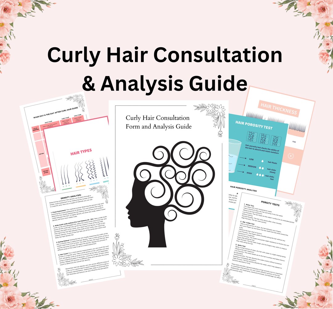 Curly Hair Consultation Form, Analysis Guide, Hair Porosity Density