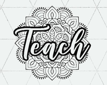 Download Teacher Mandala Svg Etsy