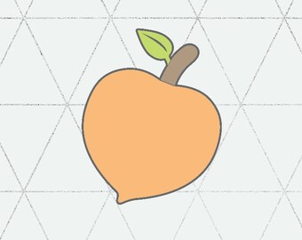 Perzik fruit SVG/perzik buit clipart/perziken en crème SVG Instant Download/SVG-bestanden, Cricut en silhouet snijden bestanden SVG PNG JPG PDF