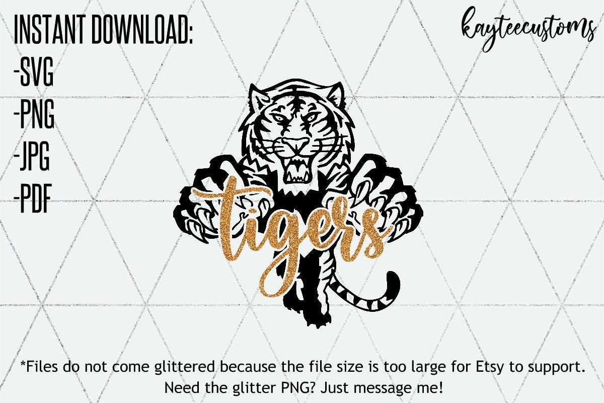 Download Tigers Svg School Mascot Svg And Png Cut File Instant Etsy