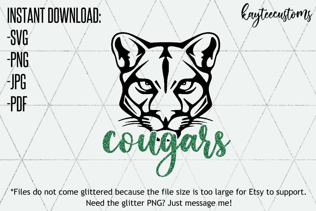 Cougars SVG / School Mascot Svg and Png/cut File Instant | Etsy Canada