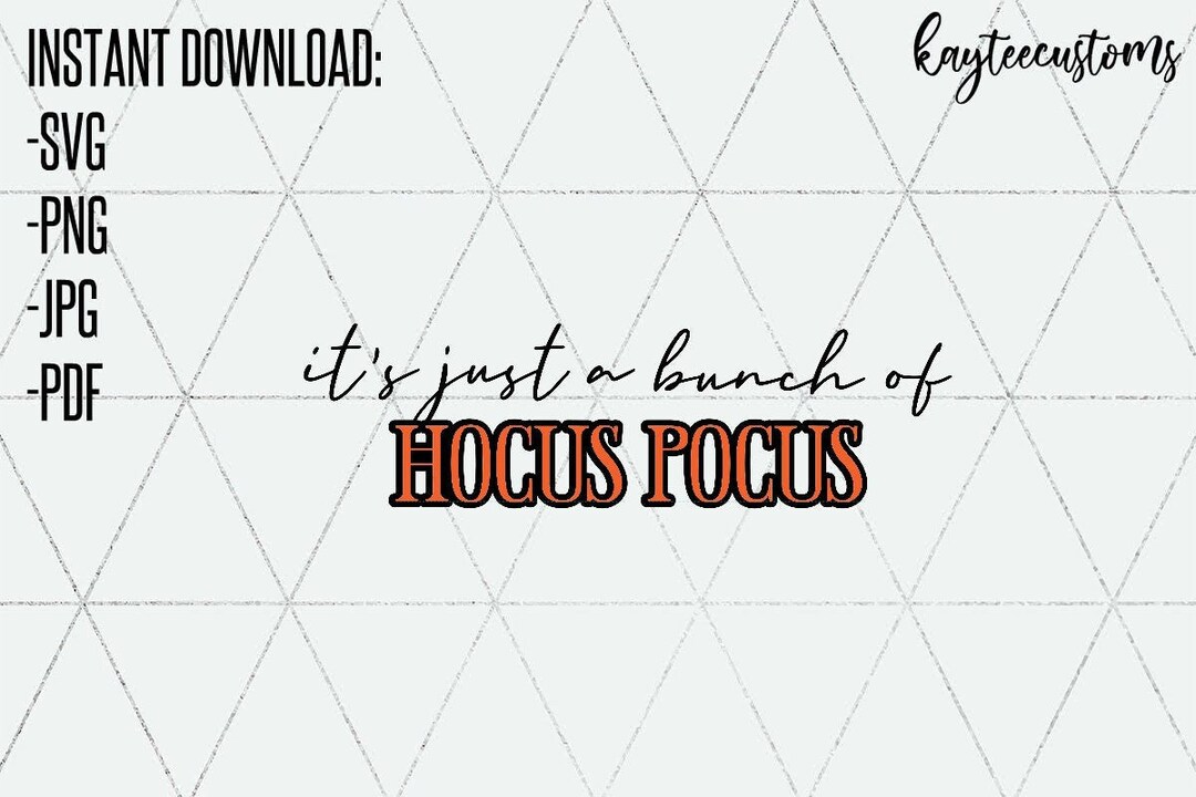 Hocus Pocus Instant Download Cut File / Fall Svg / October - Etsy
