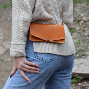 Leder Gürteltasche Damen Crossbody Bag Braun Gürteltasche Canvas Gürtel Brieftasche Stilvolle Ledertasche Muttertagsgeschenk Individuell gestaltete Geldbörse