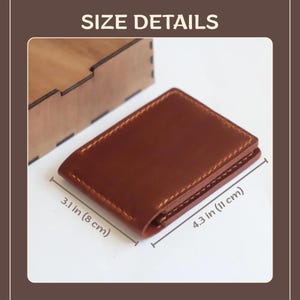 Personalized Leather Money Clip Wallet: Engraved Bifold, Handmade image 5