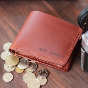 Leder Geldbörse Minimalist schlanker Kartenhalter Münze Brieftasche personalisierte Geldspange Leder Münze Box Brieftasche Custom für Männer Geschenk für Paare