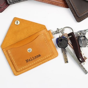 Schlüsselanhänger Brieftasche Leder Schlüsselanhänger Kartenhalter, personalisierte Schlüsselanhänger Brieftasche, Brieftasche Schlüsselanhänger, Leder Geldbörse, Kartenhalter Schlüsselanhänger
