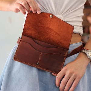 Leder Gürteltasche Crossbody Frauen Canvas Bauchtasche Taille Telefon Geldbörse Braun Geschenk für Mama Muttertag Kleine Reisetasche Stilvolles Accessoire