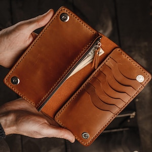 Leder Geldbörse Lange Brieftasche schlanke Beutel Herren Lange Brieftasche Geldbeutel Frauen Leder Mann individuell personalisierte Geschenk mit Gravur Minimalist lange Geldbörse