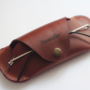 Leather Glasses Case,Brown Glasses Case,Leather Glasses Box,Glasses Case,Gift Glasses Case,Eyeglass Case,Soft Glasses Case,Slim Glasses Case