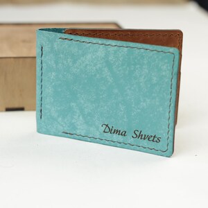 Cartera de cuero minimalista, tarjetero, monedero, clip delgado para billetes, billetera personalizada, monedero compacto, elegante clip para billetes para regalo.