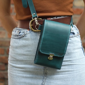 Leder Handytasche Crossbody Handytasche Handytasche Handgemachte Tasche Stilvolle Handytasche Minimalist Personalisierte Crossbody Handtasche