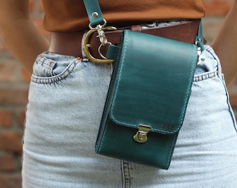 Leather Phone Crossbody Bag: Minimalist Cell Phone Purse & Wallet, Mothers Day Gift