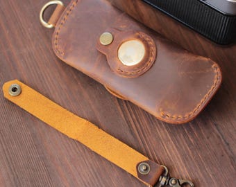 Authentic HERMES Paris Brown Leather Glasses Hard Case - Etsy display picture 3