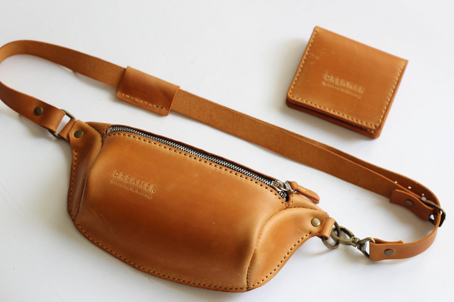 Belt bag leather brown leather waist bag leather waist pack Etsy