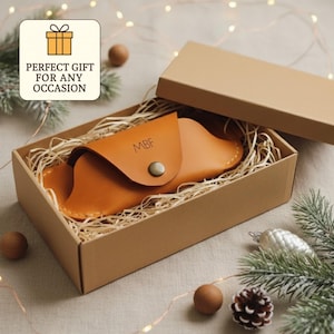 Slim Leather Glasses Case: Hard Clip-On Sunglass Holder, Fathers Day Gift image 9