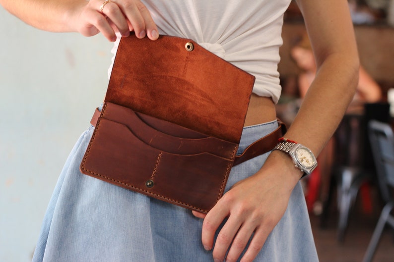 Belt Bag Leather Brown Leather Waist Bag Leather Waist Pack Etsy