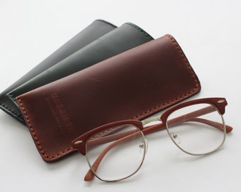 Leather glasses case,Brown Glasses case,Leather Glasses Box,Case for glasses,Leather pencil case,Pencil Case,Gift glasses case,Eyeglass Case