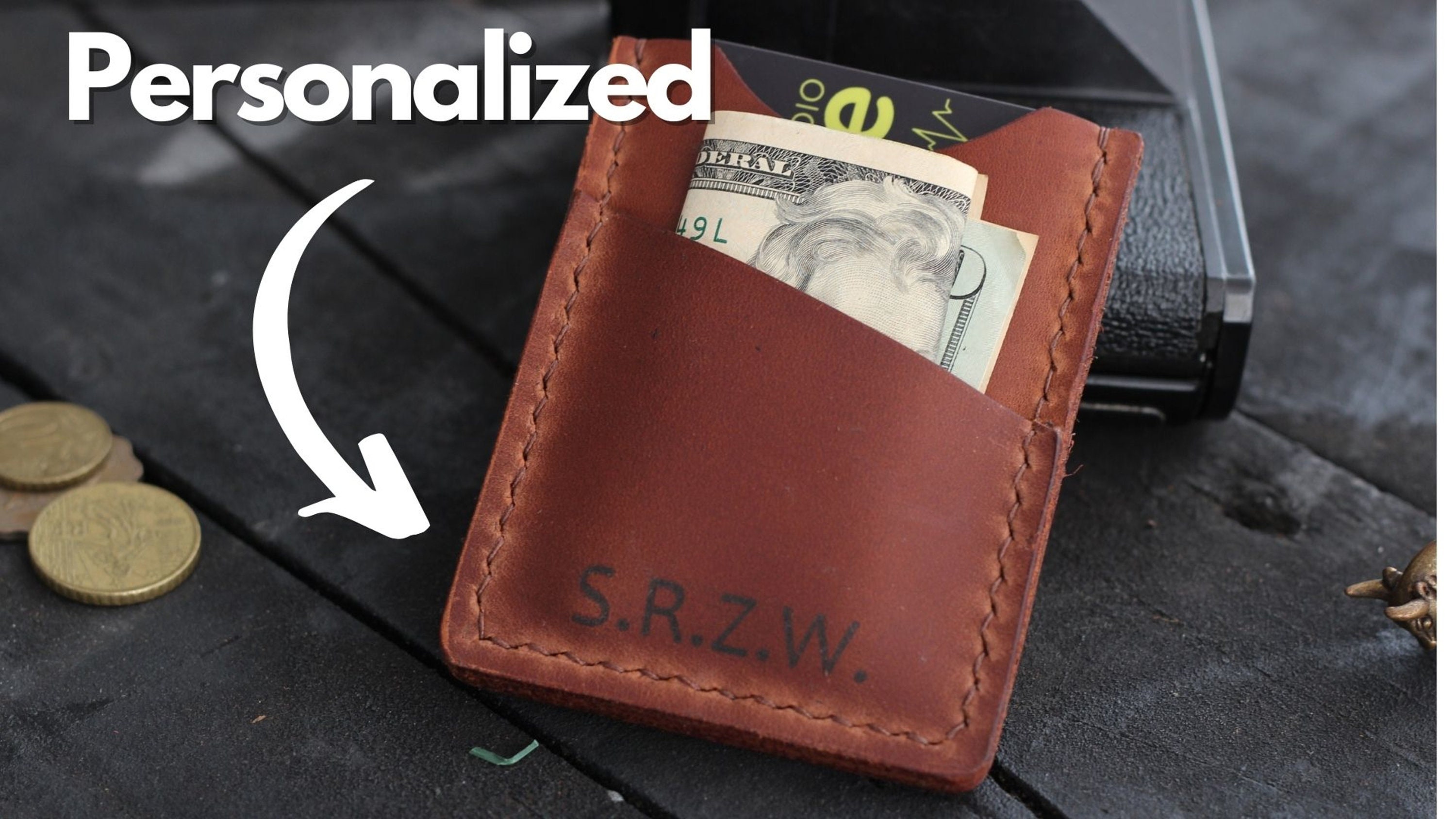 Minimalist Card Sleeve Leather Card Sleeve Slim Wallet Etsy