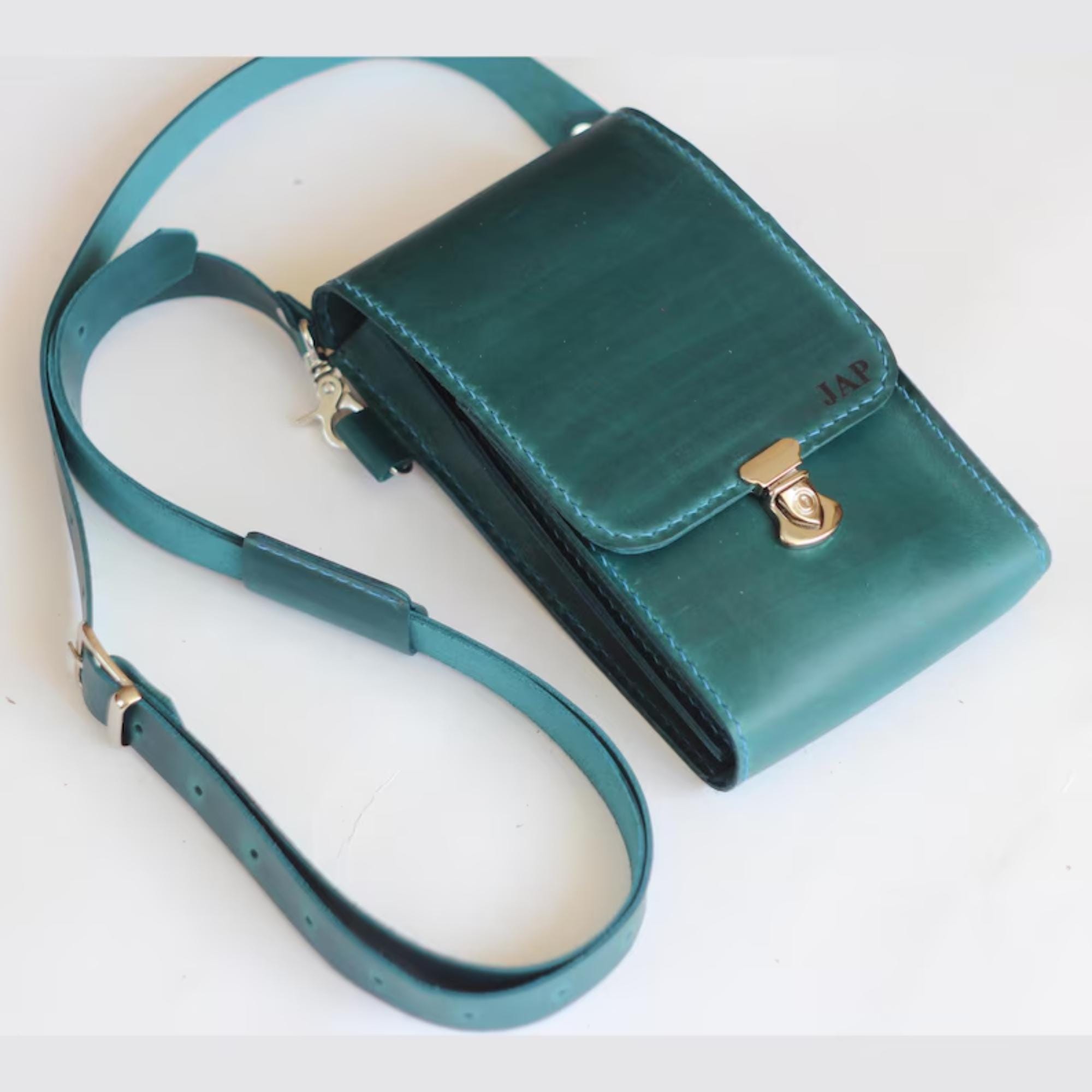 Women's Faux Leather Crossbody Cell Phone Purse – Mini Shoulder Bag With Adjustable Strap