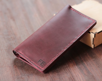 Long Wallet Wallet women, Mens long wallet, Long handmade Wallet  Slim wallet, Leather Wallet Large Wallet Money Holder Credit Card Case