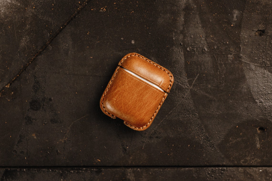 Personalized Leather Airpod Case. Monogrammed Airpod Cover. Etsy