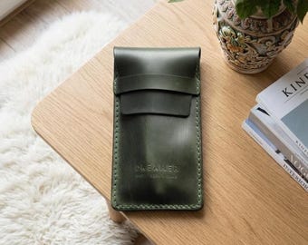 Leather Glasses Case: Slim Sunglasses Pouch, Personalized Eyewear Protection