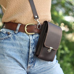 Borsa a tracolla per telefono cellulare Custodia in pelle per telefono cellulare Regalo per la festa della mamma Mini borsa a tracolla per iPhone Borsa a tracolla piccola marrone per telefono cellulare