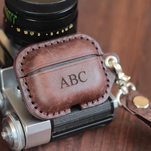 Leather AirPods Case AirPods Pro 2 Cover AirPods 3 & 4 Protection Minimalist AirPod Leather Case Custom Air Pod Pro Case Gift for Couple