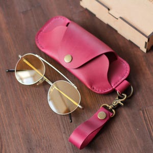 Estuche de cuero para gafas Estuche para gafas Estuche fino para gafas de sol Estuche para gafas de lectura Estuche para gafas Estuche para lápices