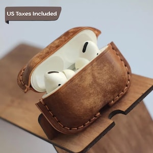 Personalized Leather AirPod Case: AirPods Pro Cover - Custom Apple Accessory