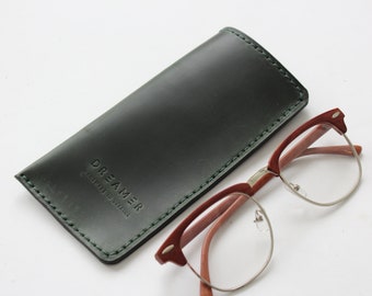 Leather glasses case,Brown Glasses case,Leather Glasses Box,Case for glasses,Leather pencil case,Pencil Case,Gift glasses case,Eyeglass Case