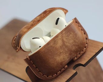 Custodia in pelle personalizzata per AirPods: Cover per AirPods - Accessorio Apple personalizzato