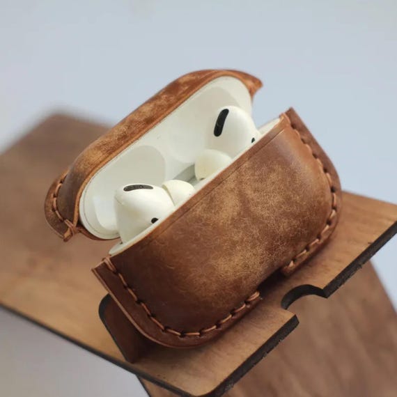 Personalized Leather AirPod Case: AirPods Cover - Custom Apple Accessory, Mother's Day Gift