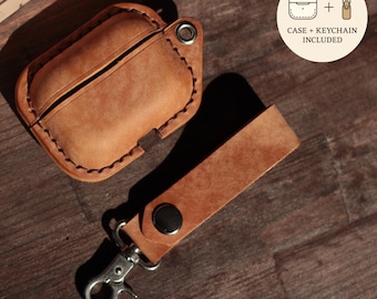 Funda de piel para AirPods: Piel italiana curtida vegetalmente y hecha a mano.