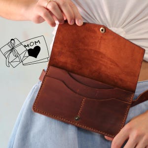 Leder Gürteltasche Crossbody Geldbörse Fanny Pack Leder Beutel Geschenk für Mutter Handytasche individuelle Gürteltasche Leder Geldbörse Geschenk für Mama