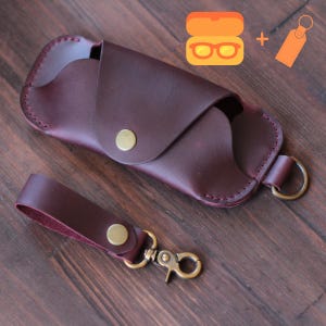 Leather Glasses Case Custom Sunglasses Holder Leather Slim Glasses Case Leather Mother&#39;s Day Gift Personalized Soft Case for Glasses Slim