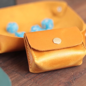 Leather Dice Tray Catchall: Personalized Gamer Gift & Tabletop Organizer